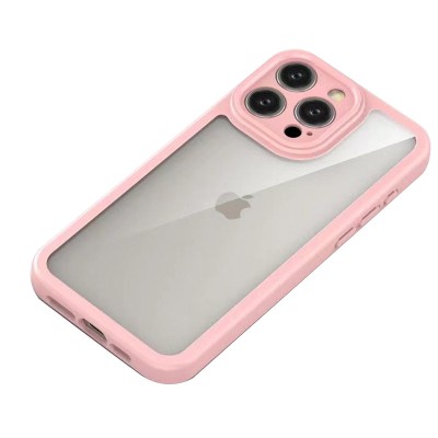 TPU чохол Transparent + Colour 1,5mm для Apple iPhone 13 Pro (6.1") Pink TPU чохол Transparent + Colour 1,5mm для Apple iPhone 13 Pro (6.1") Pink