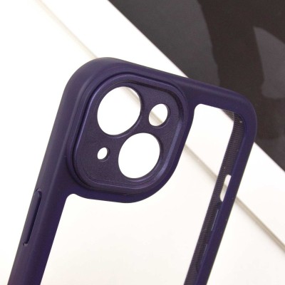 TPU чохол Transparent + Colour 1,5mm для Apple iPhone 15 (6.1") Purple TPU чохол Transparent + Colour 1,5mm для Apple iPhone 15 (6.1") Purple
