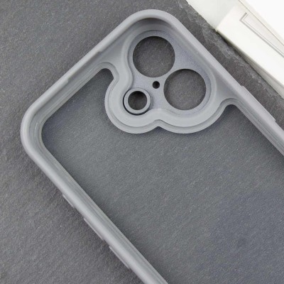 TPU чохол Transparent + Colour 1,5mm для Apple iPhone 16 (6.1") Grey