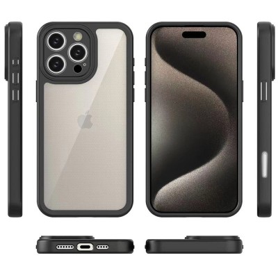 TPU чохол Transparent + Colour 1,5mm для Apple iPhone 16 Pro Max (6.9") Black