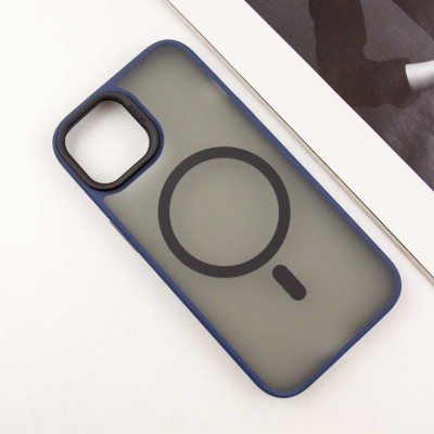 TPU+PC чохол Blueo Skin Friendly Frosted with MagSafe для Apple iPhone 15 (6.1") Синій TPU+PC чохол Blueo Skin Friendly Frosted with MagSafe для Apple iPhone 15 (6.1") Синій