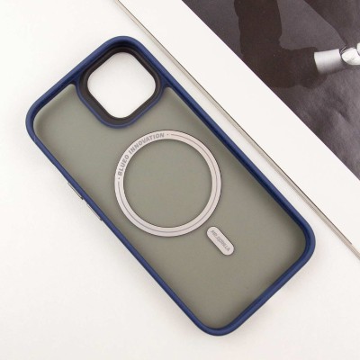TPU+PC чохол Blueo Skin Friendly Frosted with MagSafe для Apple iPhone 15 (6.1") Синій TPU+PC чохол Blueo Skin Friendly Frosted with MagSafe для Apple iPhone 15 (6.1") Синій