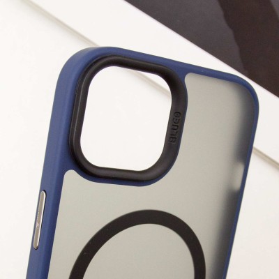 TPU+PC чохол Blueo Skin Friendly Frosted with MagSafe для Apple iPhone 15 (6.1") Синій TPU+PC чохол Blueo Skin Friendly Frosted with MagSafe для Apple iPhone 15 (6.1") Синій