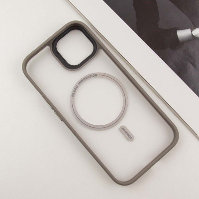 TPU+PC чохол Blueo Skin Friendly Frosted with MagSafe для Apple iPhone 15 (6.1") Сірий TPU+PC чохол Blueo Skin Friendly Frosted with MagSafe для Apple iPhone 15 (6.1") Сірий