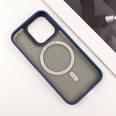 TPU+PC чохол Blueo Skin Friendly Frosted with MagSafe для Apple iPhone 15 Pro Max (6.7") Синій TPU+PC чохол Blueo Skin Friendly Frosted with MagSafe для Apple iPhone 15 Pro Max (6.7") Синій