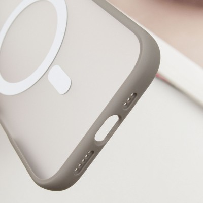 TPU+PC чохол Blueo Skin Friendly Frosted with MagSafe для Apple iPhone 16 (6.1") Сірий TPU+PC чохол Blueo Skin Friendly Frosted with MagSafe для Apple iPhone 16 (6.1") Сірий