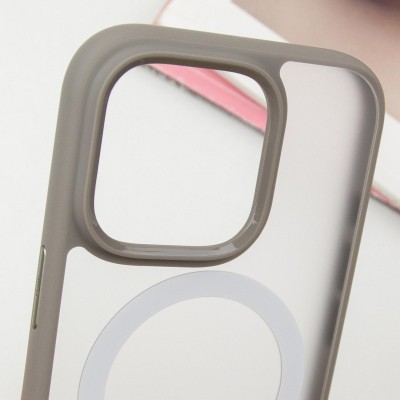 TPU+PC чохол Blueo Skin Friendly Frosted with MagSafe для Apple iPhone 16 Pro (6.3") Сірий TPU+PC чохол Blueo Skin Friendly Frosted with MagSafe для Apple iPhone 16 Pro (6.3") Сірий