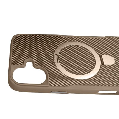 TPU+PC чохол Metal Buttons with MagSafe Carbon Ring для Apple iPhone 16 (6.1") Золотий TPU+PC чохол Metal Buttons with MagSafe Carbon Ring для Apple iPhone 16 (6.1") Золотий