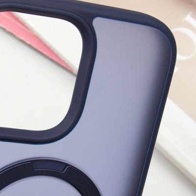 TPU+PC чохол Metal Buttons with MagSafe Colorful HQ Ring для Apple iPhone 14 Pro (6.1") Dark Blue TPU+PC чохол Metal Buttons with MagSafe Colorful HQ Ring для Apple iPhone 14 Pro (6.1") Dark Blue