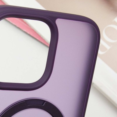 TPU+PC чохол Metal Buttons with MagSafe Colorful HQ Ring для Apple iPhone 15 Pro Max (6.7") Purple TPU+PC чохол Metal Buttons with MagSafe Colorful HQ Ring для Apple iPhone 15 Pro Max (6.7") Purple