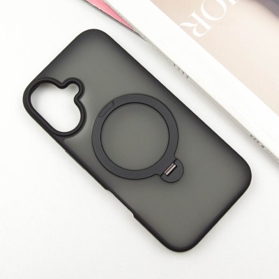 TPU+PC чохол Metal Buttons with MagSafe Colorful HQ Ring для Apple iPhone 16 (6.1") Black TPU+PC чохол Metal Buttons with MagSafe Colorful HQ Ring для Apple iPhone 16 (6.1") Black