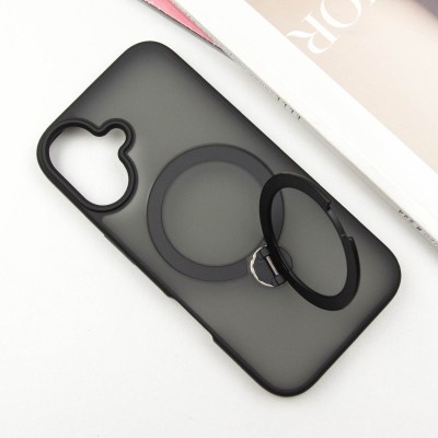 TPU+PC чохол Metal Buttons with MagSafe Colorful HQ Ring для Apple iPhone 16 (6.1") Black TPU+PC чохол Metal Buttons with MagSafe Colorful HQ Ring для Apple iPhone 16 (6.1") Black