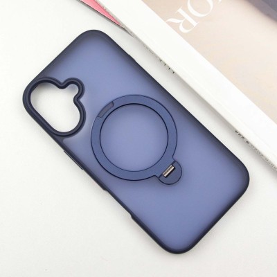 TPU+PC чохол Metal Buttons with MagSafe Colorful HQ Ring для Apple iPhone 16 (6.1") Dark Blue TPU+PC чохол Metal Buttons with MagSafe Colorful HQ Ring для Apple iPhone 16 (6.1") Dark Blue
