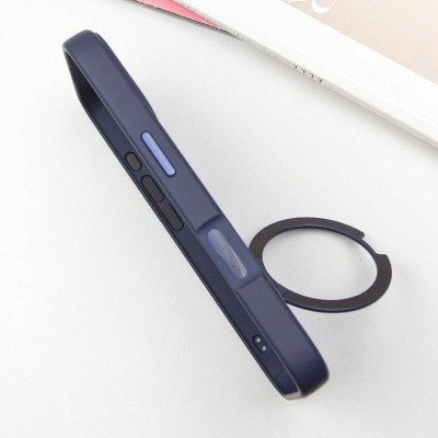 TPU+PC чохол Metal Buttons with MagSafe Colorful HQ Ring для Apple iPhone 16 (6.1") Dark Blue TPU+PC чохол Metal Buttons with MagSafe Colorful HQ Ring для Apple iPhone 16 (6.1") Dark Blue