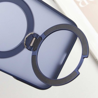 TPU+PC чохол Metal Buttons with MagSafe Colorful HQ Ring для Apple iPhone 16 (6.1") Dark Blue TPU+PC чохол Metal Buttons with MagSafe Colorful HQ Ring для Apple iPhone 16 (6.1") Dark Blue