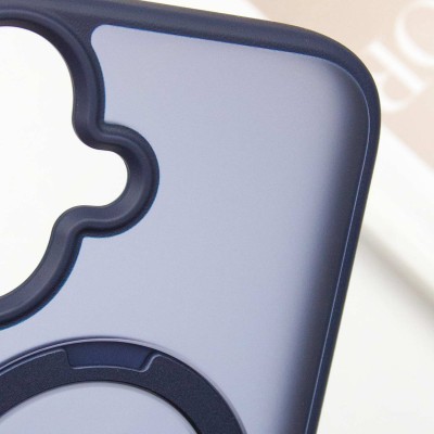 TPU+PC чохол Metal Buttons with MagSafe Colorful HQ Ring для Apple iPhone 16 (6.1") Dark Blue TPU+PC чохол Metal Buttons with MagSafe Colorful HQ Ring для Apple iPhone 16 (6.1") Dark Blue