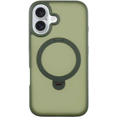 TPU+PC чохол Metal Buttons with MagSafe Colorful HQ Ring для Apple iPhone 16 (6.1") Green TPU+PC чохол Metal Buttons with MagSafe Colorful HQ Ring для Apple iPhone 16 (6.1") Green