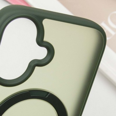 TPU+PC чохол Metal Buttons with MagSafe Colorful HQ Ring для Apple iPhone 16 (6.1") Green TPU+PC чохол Metal Buttons with MagSafe Colorful HQ Ring для Apple iPhone 16 (6.1") Green