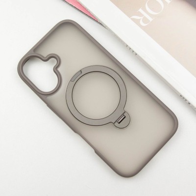 TPU+PC чохол Metal Buttons with MagSafe Colorful HQ Ring для Apple iPhone 16 (6.1") Grey TPU+PC чохол Metal Buttons with MagSafe Colorful HQ Ring для Apple iPhone 16 (6.1") Grey