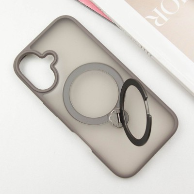 TPU+PC чохол Metal Buttons with MagSafe Colorful HQ Ring для Apple iPhone 16 (6.1") Grey TPU+PC чохол Metal Buttons with MagSafe Colorful HQ Ring для Apple iPhone 16 (6.1") Grey