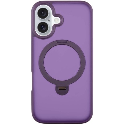 TPU+PC чохол Metal Buttons with MagSafe Colorful HQ Ring для Apple iPhone 16 (6.1") Purple TPU+PC чохол Metal Buttons with MagSafe Colorful HQ Ring для Apple iPhone 16 (6.1") Purple