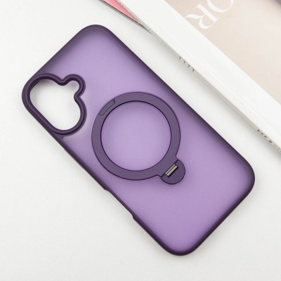 TPU+PC чохол Metal Buttons with MagSafe Colorful HQ Ring для Apple iPhone 16 (6.1") Purple TPU+PC чохол Metal Buttons with MagSafe Colorful HQ Ring для Apple iPhone 16 (6.1") Purple