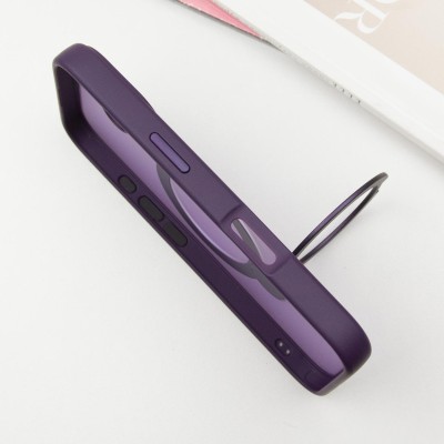 TPU+PC чохол Metal Buttons with MagSafe Colorful HQ Ring для Apple iPhone 16 (6.1") Purple TPU+PC чохол Metal Buttons with MagSafe Colorful HQ Ring для Apple iPhone 16 (6.1") Purple