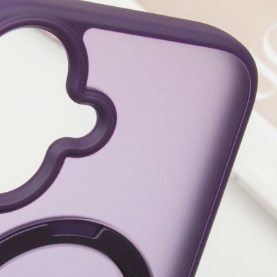 TPU+PC чохол Metal Buttons with MagSafe Colorful HQ Ring для Apple iPhone 16 (6.1") Purple TPU+PC чохол Metal Buttons with MagSafe Colorful HQ Ring для Apple iPhone 16 (6.1") Purple