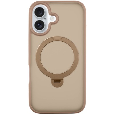TPU+PC чохол Metal Buttons with MagSafe Colorful HQ Ring для Apple iPhone 16 (6.1") Rose Gold TPU+PC чохол Metal Buttons with MagSafe Colorful HQ Ring для Apple iPhone 16 (6.1") Rose Gold