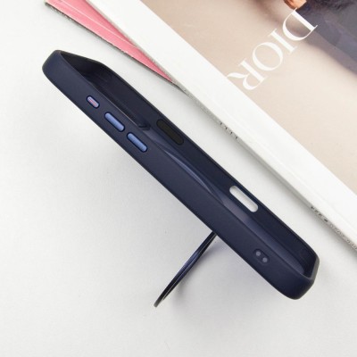TPU+PC чохол Metal Buttons with MagSafe Colorful HQ Ring для Apple iPhone 16 Pro (6.3") Dark Blue TPU+PC чохол Metal Buttons with MagSafe Colorful HQ Ring для Apple iPhone 16 Pro (6.3") Dark Blue