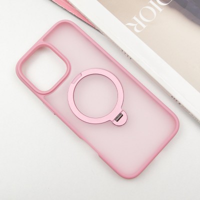 TPU+PC чохол Metal Buttons with MagSafe Colorful HQ Ring для Apple iPhone 16 Pro (6.3") Pink TPU+PC чохол Metal Buttons with MagSafe Colorful HQ Ring для Apple iPhone 16 Pro (6.3") Pink