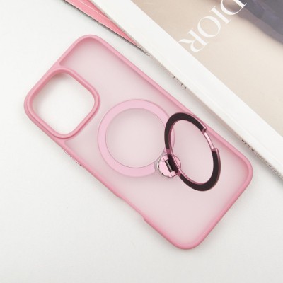 TPU+PC чохол Metal Buttons with MagSafe Colorful HQ Ring для Apple iPhone 16 Pro (6.3") Pink TPU+PC чохол Metal Buttons with MagSafe Colorful HQ Ring для Apple iPhone 16 Pro (6.3") Pink