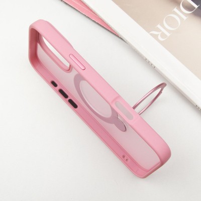 TPU+PC чохол Metal Buttons with MagSafe Colorful HQ Ring для Apple iPhone 16 Pro (6.3") Pink TPU+PC чохол Metal Buttons with MagSafe Colorful HQ Ring для Apple iPhone 16 Pro (6.3") Pink
