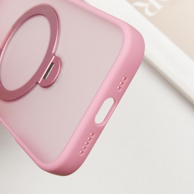 TPU+PC чохол Metal Buttons with MagSafe Colorful HQ Ring для Apple iPhone 16 Pro (6.3") Pink TPU+PC чохол Metal Buttons with MagSafe Colorful HQ Ring для Apple iPhone 16 Pro (6.3") Pink