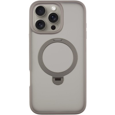 TPU+PC чохол Metal Buttons with MagSafe Colorful HQ Ring для Apple iPhone 16 Pro Max (6.9") Grey TPU+PC чохол Metal Buttons with MagSafe Colorful HQ Ring для Apple iPhone 16 Pro Max (6.9") Grey