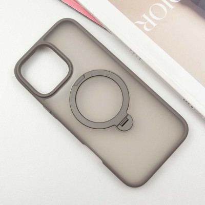 TPU+PC чохол Metal Buttons with MagSafe Colorful HQ Ring для Apple iPhone 16 Pro Max (6.9") Grey TPU+PC чохол Metal Buttons with MagSafe Colorful HQ Ring для Apple iPhone 16 Pro Max (6.9") Grey