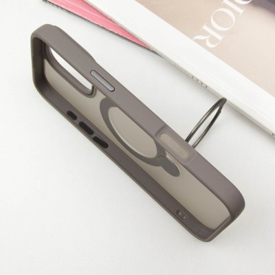TPU+PC чохол Metal Buttons with MagSafe Colorful HQ Ring для Apple iPhone 16 Pro Max (6.9") Grey TPU+PC чохол Metal Buttons with MagSafe Colorful HQ Ring для Apple iPhone 16 Pro Max (6.9") Grey