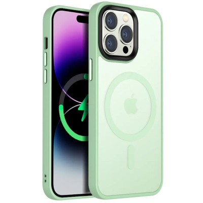 TPU+PC чохол Metal Buttons with MagSafe Colorful для Apple iPhone 13 Pro (6.1") М'ятний TPU+PC чохол Metal Buttons with MagSafe Colorful для Apple iPhone 13 Pro (6.1") М'ятний