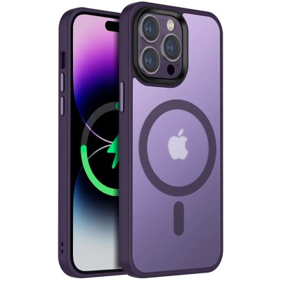 TPU+PC чохол Metal Buttons with MagSafe Colorful для Apple iPhone 13 Pro (6.1") Темно-фіолетовий TPU+PC чохол Metal Buttons with MagSafe Colorful для Apple iPhone 13 Pro (6.1") Темно-фіолетовий