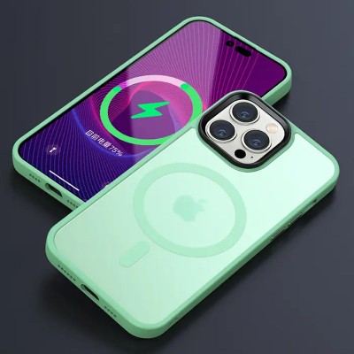 TPU+PC чохол Metal Buttons with MagSafe Colorful для Apple iPhone 13 Pro Max (6.7") М'ятний TPU+PC чохол Metal Buttons with MagSafe Colorful для Apple iPhone 13 Pro Max (6.7") М'ятний