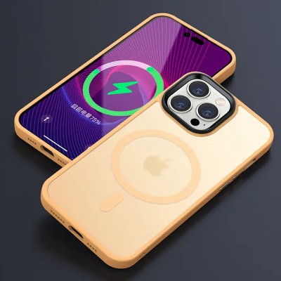 TPU+PC чохол Metal Buttons with MagSafe Colorful для Apple iPhone 13 Pro Max (6.7") Персиковий TPU+PC чохол Metal Buttons with MagSafe Colorful для Apple iPhone 13 Pro Max (6.7") Персиковий