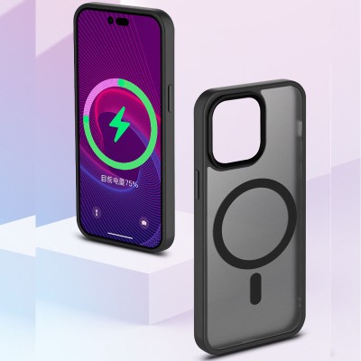 TPU+PC чохол Metal Buttons with MagSafe Colorful для Apple iPhone 15 Pro (6.1") Чорний TPU+PC чохол Metal Buttons with MagSafe Colorful для Apple iPhone 15 Pro (6.1") Чорний
