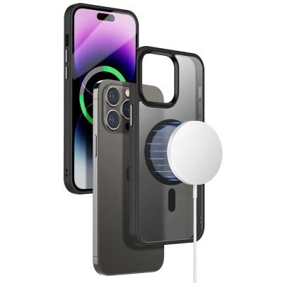 TPU+PC чохол Metal Buttons with MagSafe Colorful для Apple iPhone 15 Pro (6.1") Чорний TPU+PC чохол Metal Buttons with MagSafe Colorful для Apple iPhone 15 Pro (6.1") Чорний