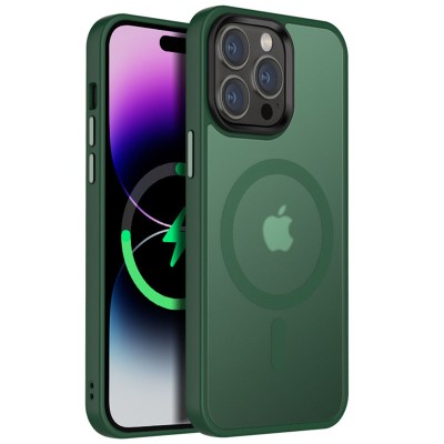 TPU+PC чохол Metal Buttons with MagSafe Colorful для Apple iPhone 15 Pro Max (6.7") Зелений TPU+PC чохол Metal Buttons with MagSafe Colorful для Apple iPhone 15 Pro Max (6.7") Зелений