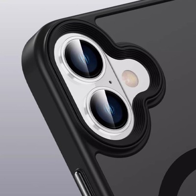 TPU+PC чохол Metal Buttons with MagSafe Colorful для Apple iPhone 16 (6.1") Чорний TPU+PC чохол Metal Buttons with MagSafe Colorful для Apple iPhone 16 (6.1") Чорний