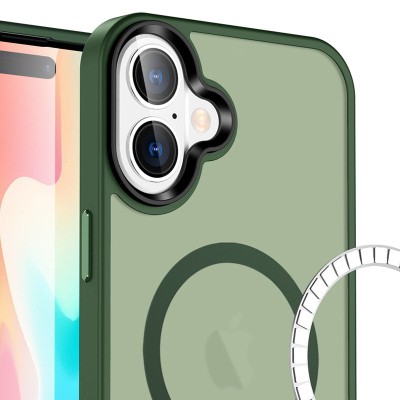 TPU+PC чохол Metal Buttons with MagSafe Colorful для Apple iPhone 16 Plus (6.7") Зелений TPU+PC чохол Metal Buttons with MagSafe Colorful для Apple iPhone 16 Plus (6.7") Зелений