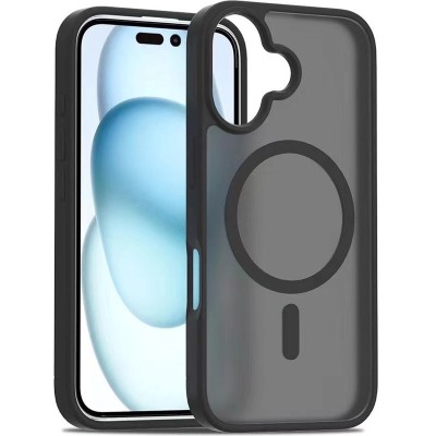 TPU+PC чохол Metal Buttons with MagSafe Colorful для Apple iPhone 16 Plus (6.7") Чорний TPU+PC чохол Metal Buttons with MagSafe Colorful для Apple iPhone 16 Plus (6.7") Чорний