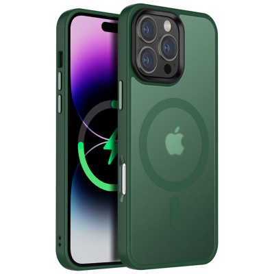 TPU+PC чохол Metal Buttons with MagSafe Colorful для Apple iPhone 16 Pro (6.3") Зелений TPU+PC чохол Metal Buttons with MagSafe Colorful для Apple iPhone 16 Pro (6.3") Зелений