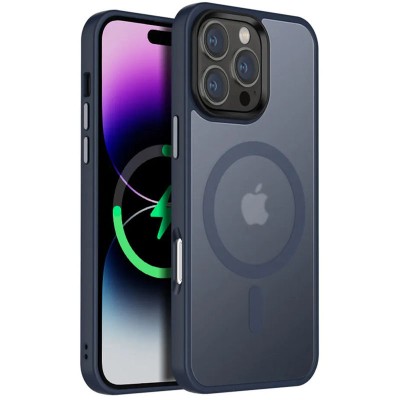 TPU+PC чохол Metal Buttons with MagSafe Colorful для Apple iPhone 16 Pro (6.3") Синій TPU+PC чохол Metal Buttons with MagSafe Colorful для Apple iPhone 16 Pro (6.3") Синій
