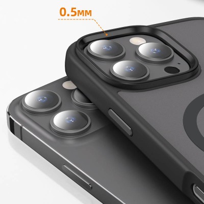 TPU+PC чохол Metal Buttons with MagSafe Colorful для Apple iPhone 16 Pro (6.3") Чорний TPU+PC чохол Metal Buttons with MagSafe Colorful для Apple iPhone 16 Pro (6.3") Чорний